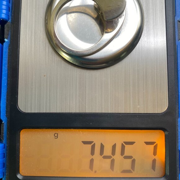 Rare Blue Purple Topaz Sterling Silver Modernist Ring Sz. 8.75 - 7.4 gm 3 Carats - Picture 5 of 16